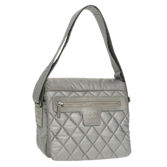 CHANEL Handbags - CHANEL Cococoon Shoulder Bag Silver CC Auth bs19808